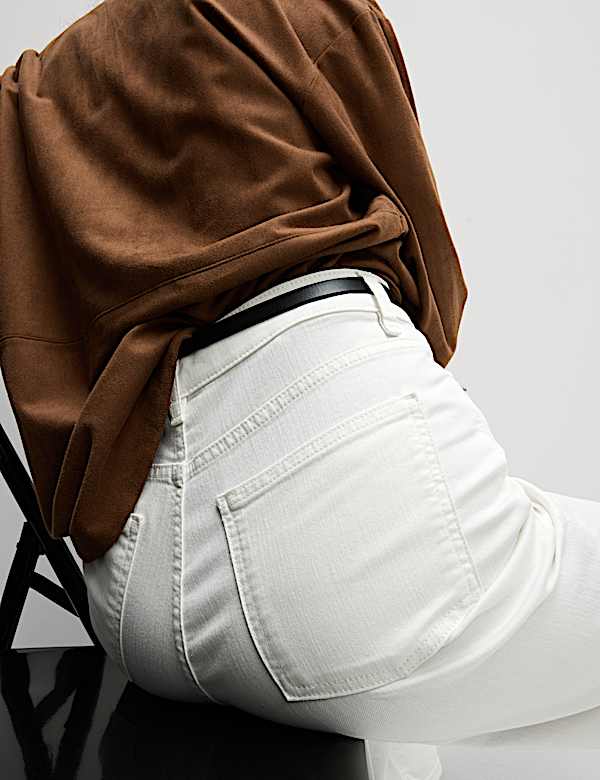 High Waisted Smart Wide Leg Jeans - IL