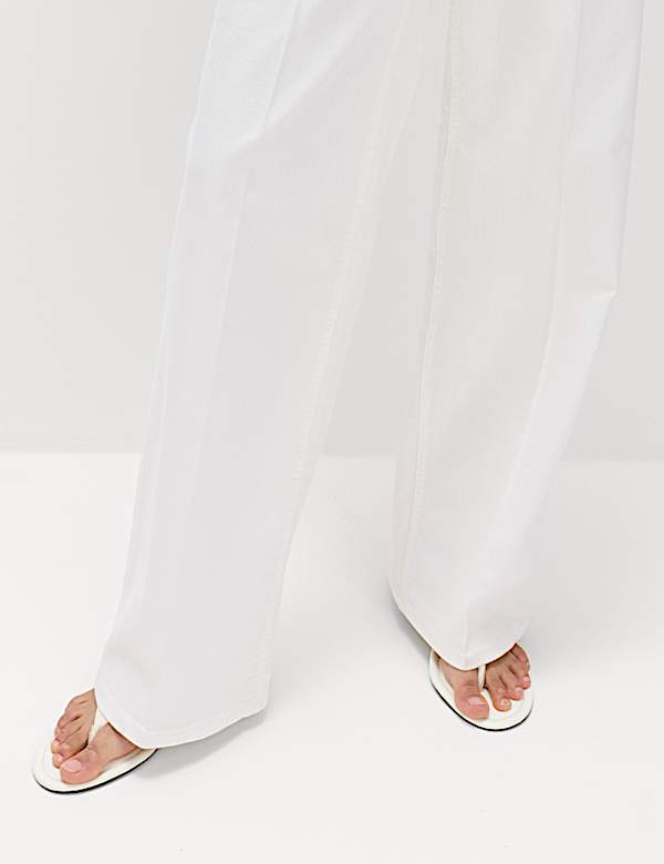 High Waisted Smart Wide Leg Jeans - US