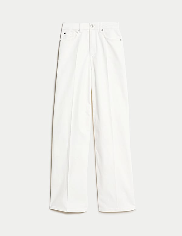 High Waisted Smart Wide Leg Jeans - IL