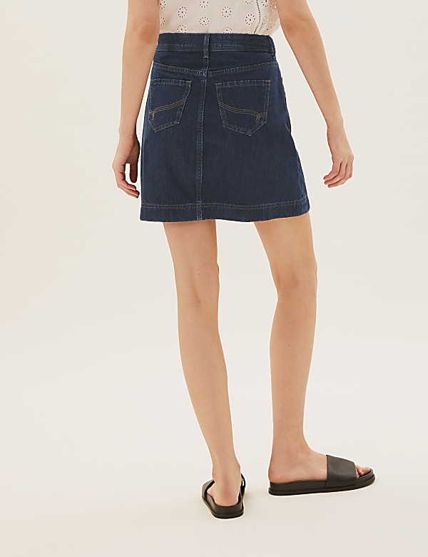 Pure Cotton Plain Regular Fit Skirt