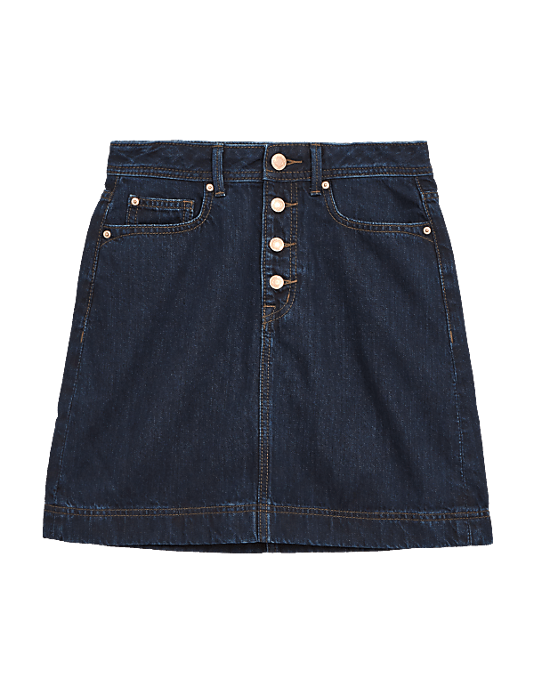 Pure Cotton Plain Regular Fit Skirt