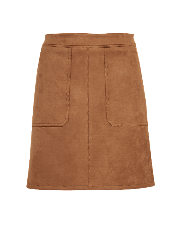 Suedette Mini A-Line Skirt