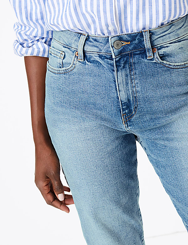 Mom High Waist Ankle Grazer Jeans