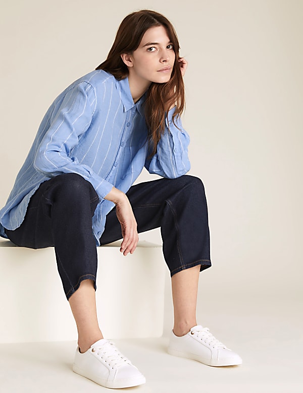 White cropped jeans m&s best sale