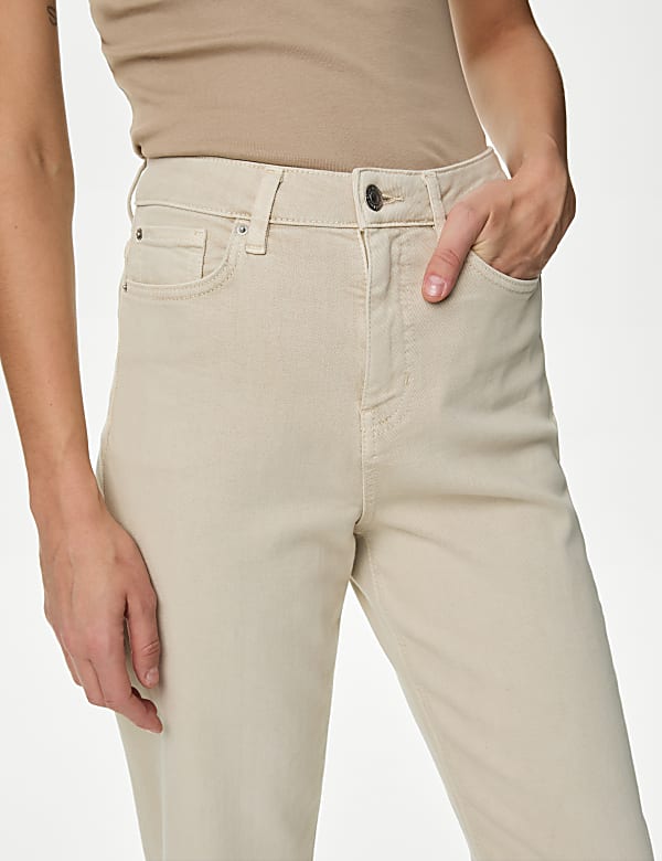Mom High Waisted Tapered Ankle Grazer Jeans
