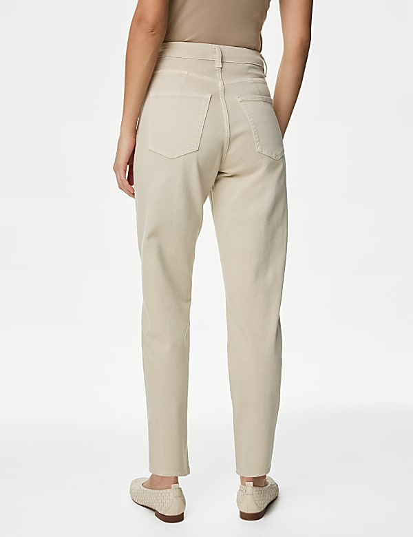 Mom High Waisted Tapered Ankle Grazer Jeans