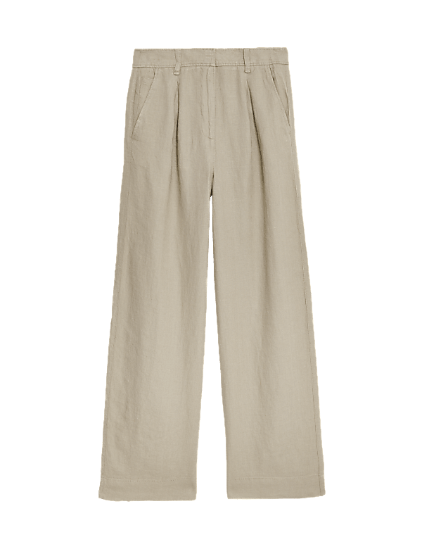 Pure Linen Wide Leg Trousers