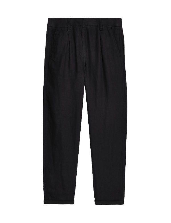 Pure Linen Tapered Trousers