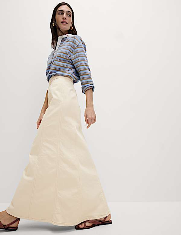 Denim Maxi Skirt