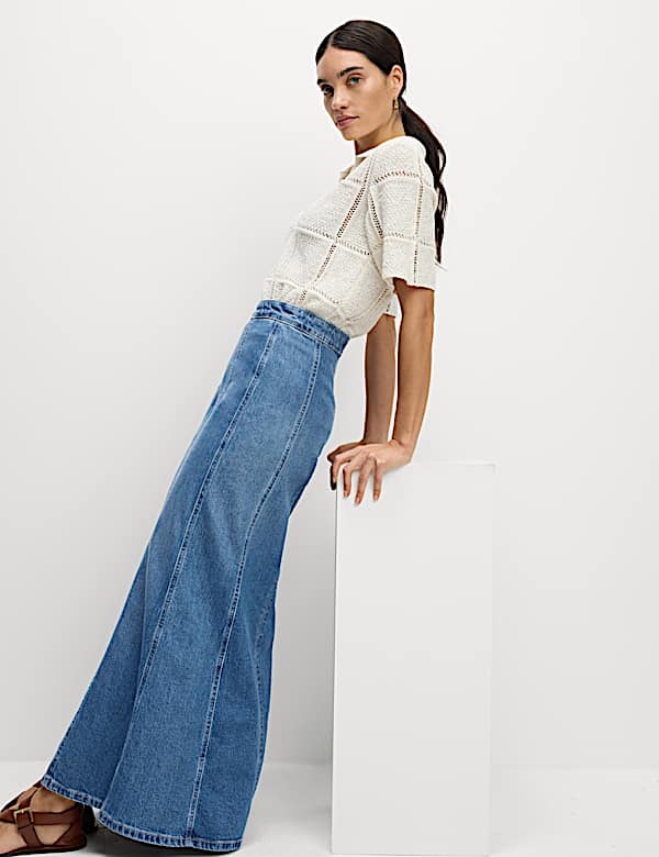 Denim Maxi Skirt - BN