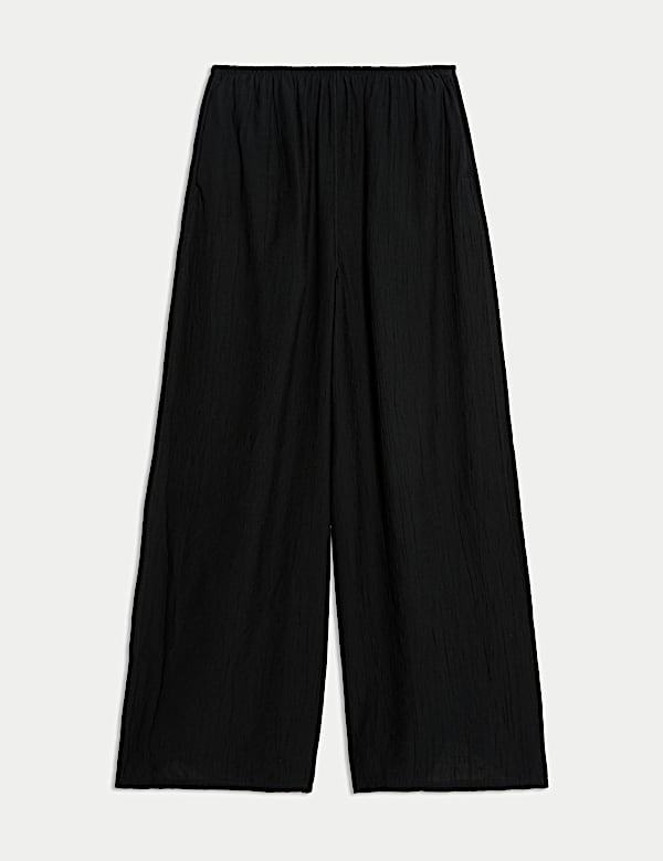 Crinkle Textured Wide Leg Culottes - JE