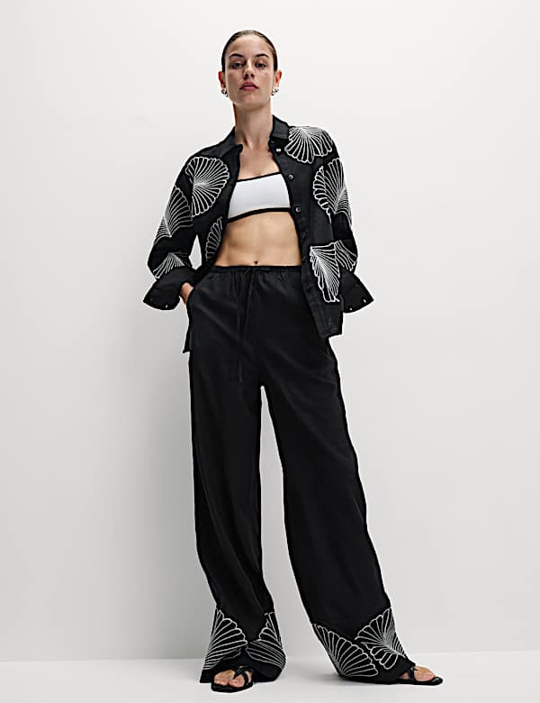 Embroidered LV wide co-ord