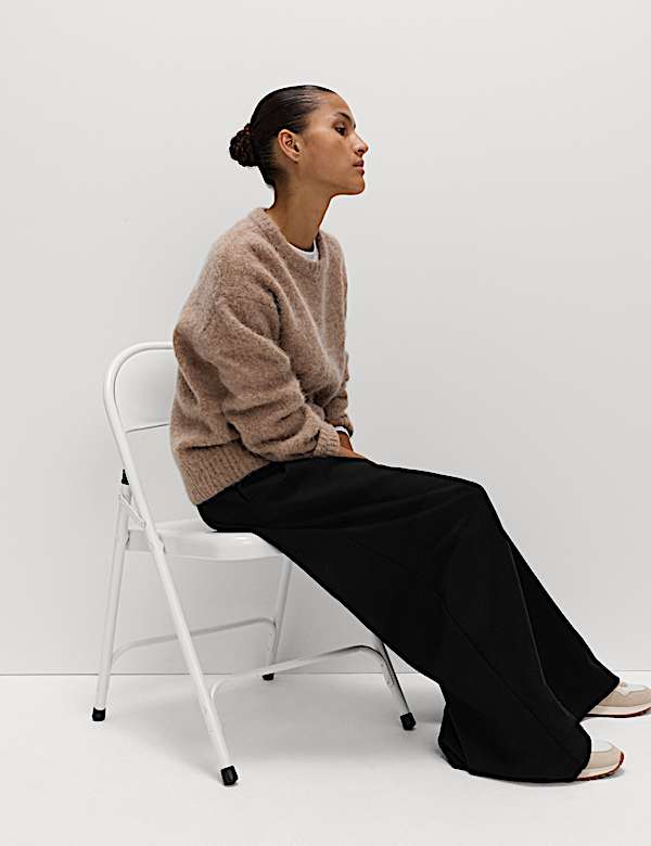 Super Wide Leg Palazzo Joggers - BE