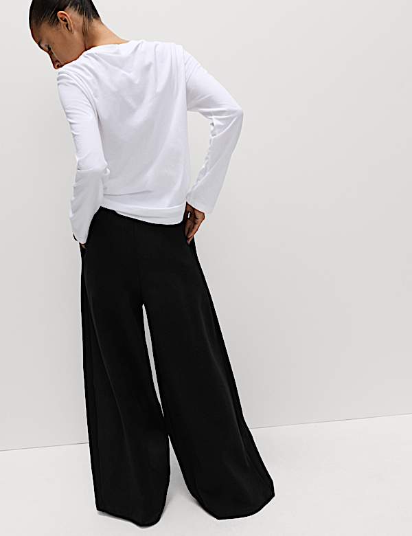 Super Wide Leg Palazzo Joggers - BE