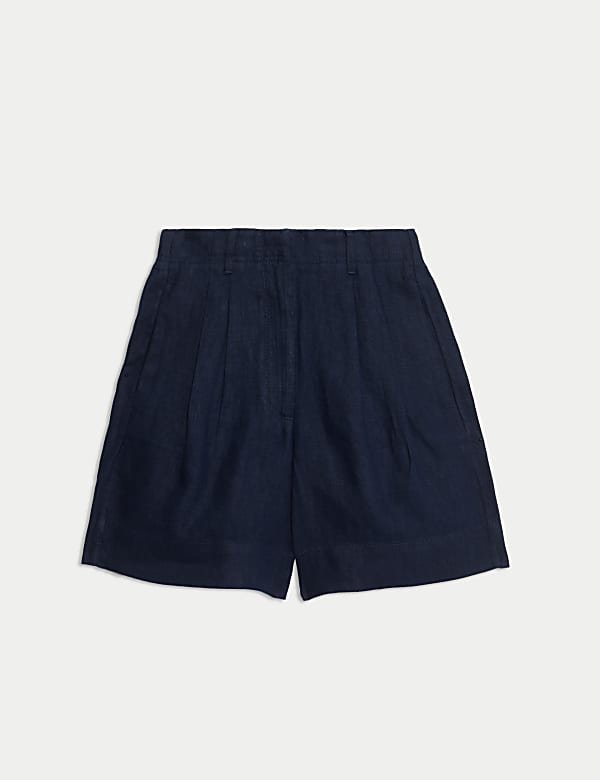 Pure Linen High Waisted Shorts - NL