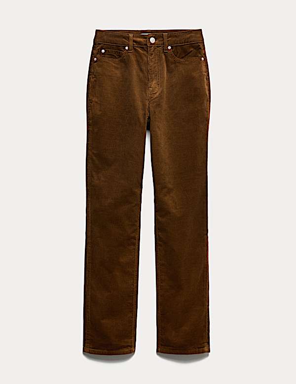 Cotton Rich Cord Straight Leg Trousers with Modal - LT