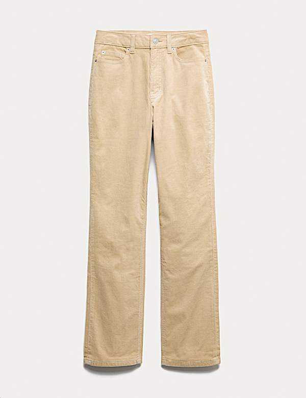Cotton Rich Cord Straight Leg Trousers with Modal - DK
