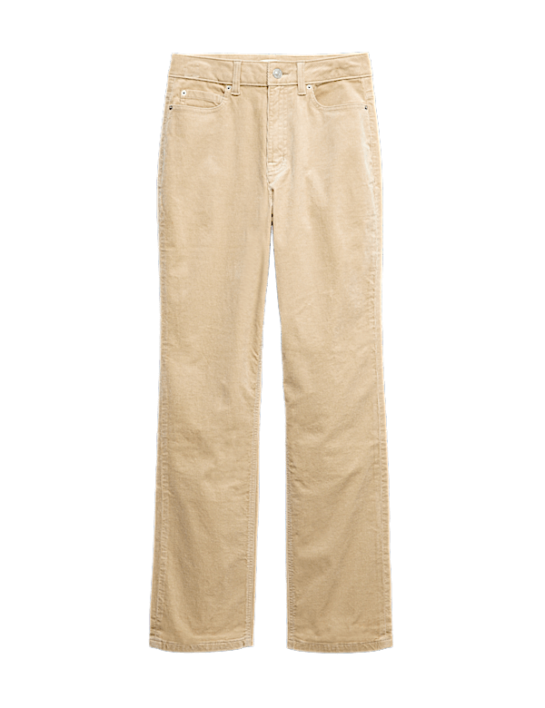 Cotton Rich Cord Straight Leg Trousers with Modal