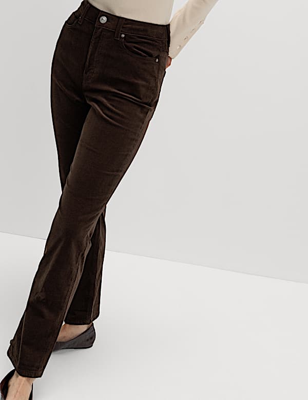 Cotton Rich Cord Straight Leg Trousers with Modal