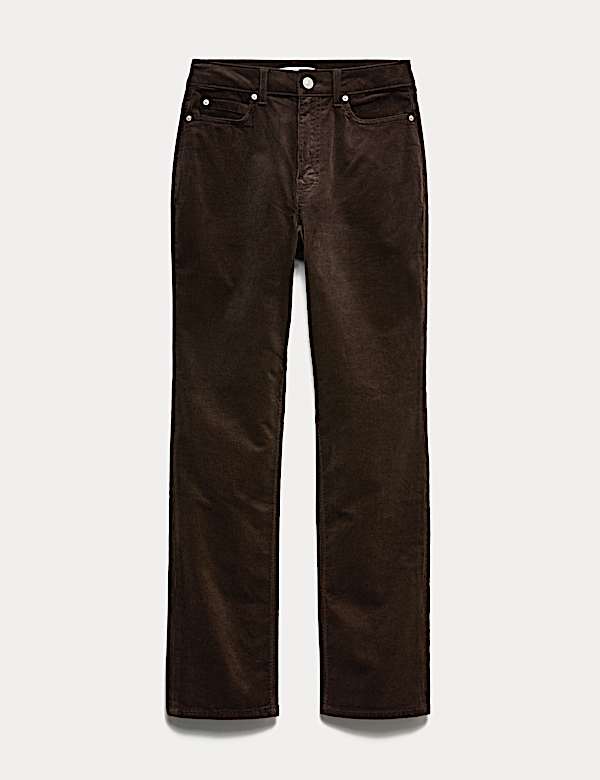 Pantalones con pernera recta de pana de algod&oacute;n con modal - ES