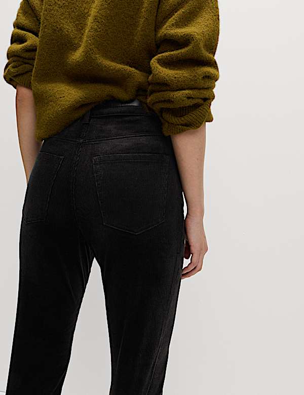 Cotton Rich Cord Straight Leg Trousers with Modal