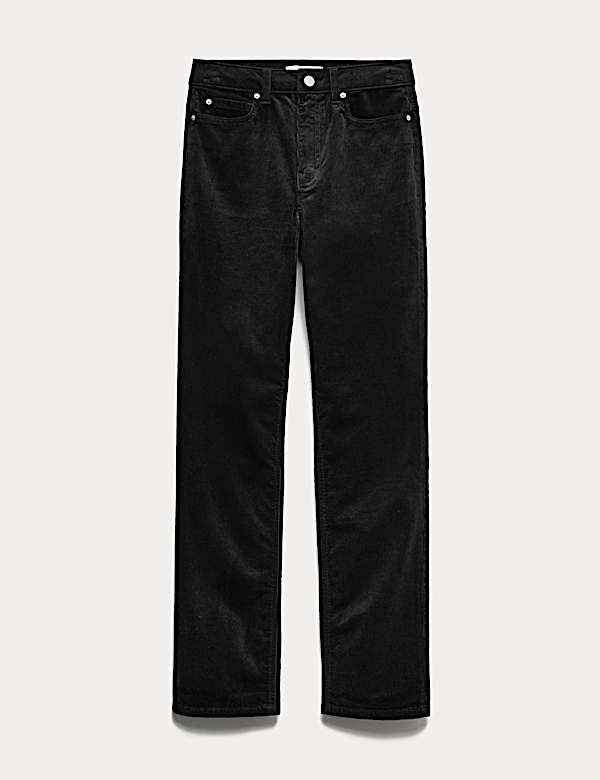 Pantalones con pernera recta de pana de algod&oacute;n con modal - ES
