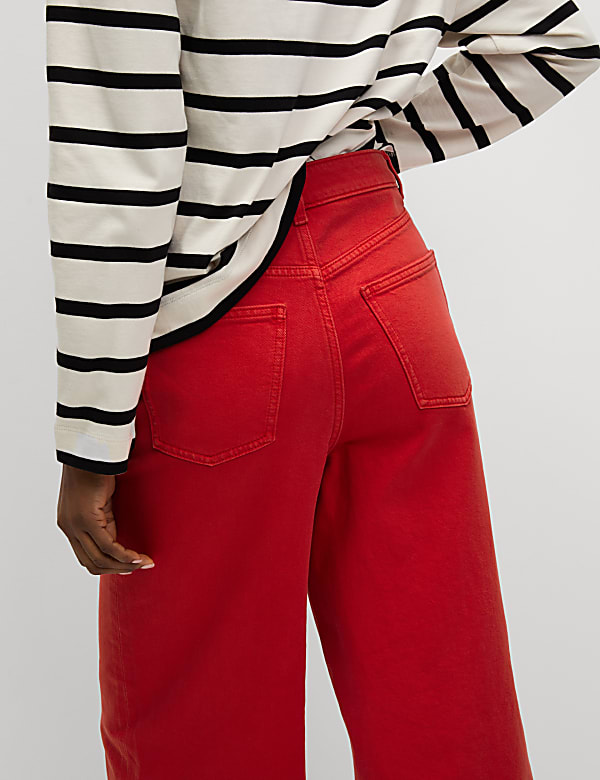 Wide Leg Cropped Jeans - CY