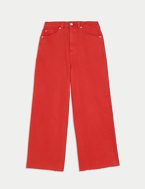 Wide Leg Cropped Jeans - CY