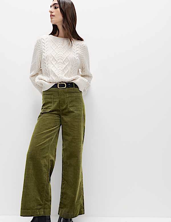 Cord Wide Leg Trousers - DE