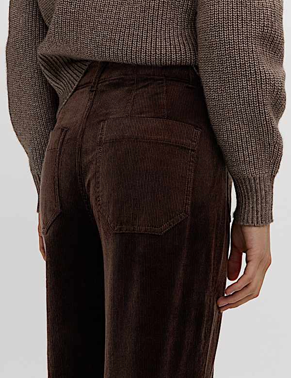 Pantalon coupe large en velours côtelé - BE