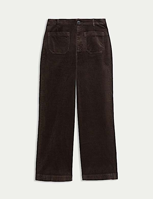 Pantalon coupe large en velours côtelé - BE