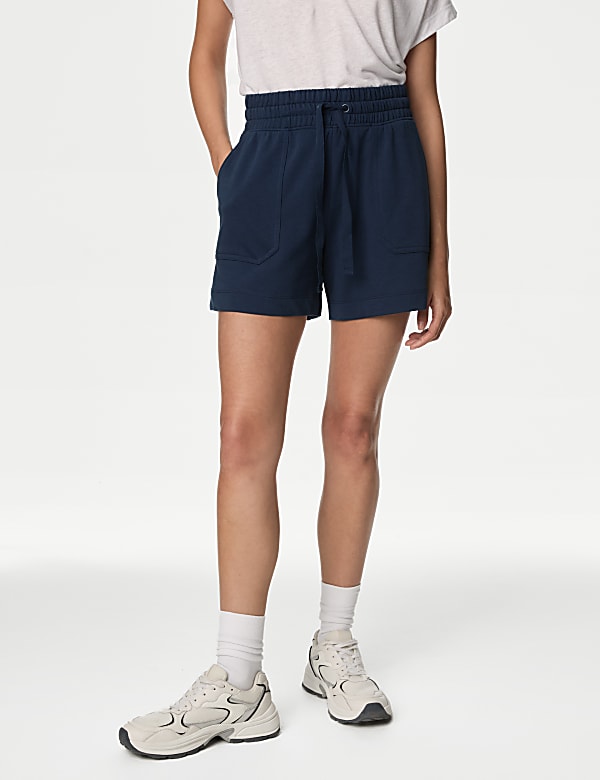 Cotton Rich Jersey High Waisted Shorts