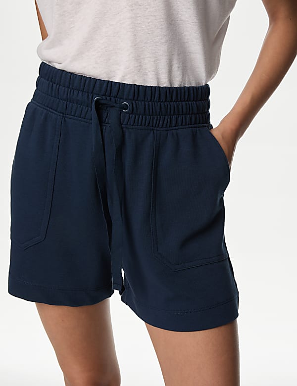 Cotton Rich Jersey High Waisted Shorts