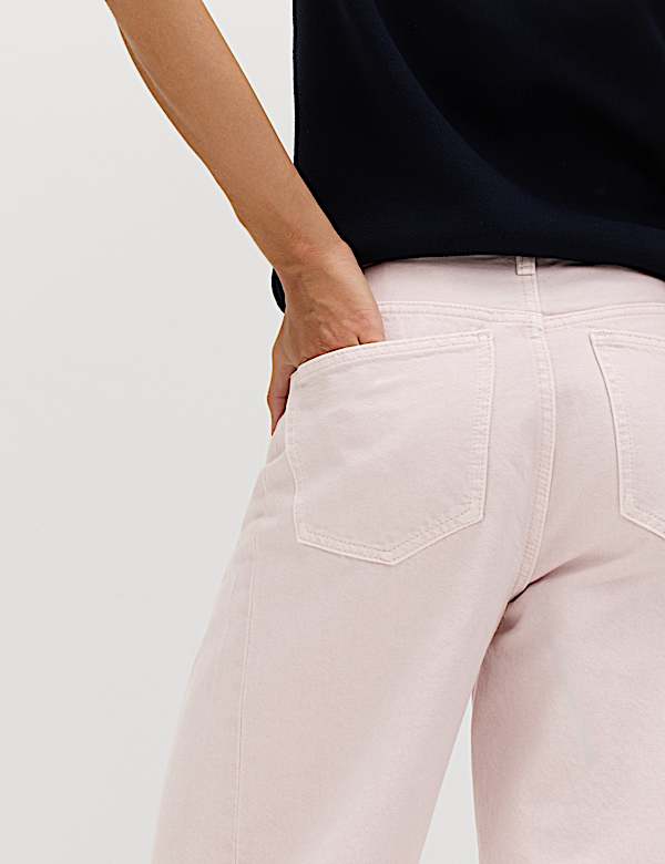 Jeans met ballonpijpen en middelhoge taille - NL