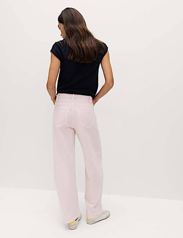 Jeans met ballonpijpen en middelhoge taille - NL