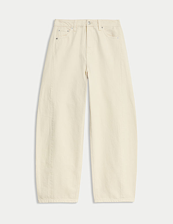Mid Rise Barrel Jeans - US