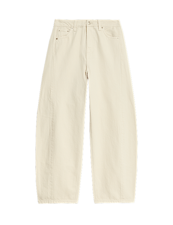 Mid Rise Barrel Jeans