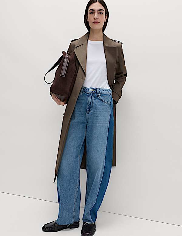 Mid Rise Barrel Jeans