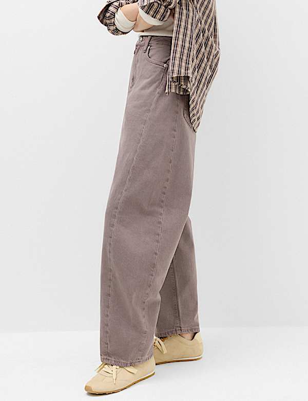 Mid Rise Barrel Jeans