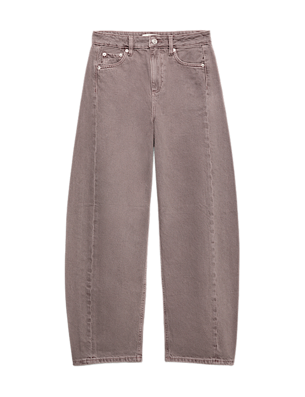 Mid Rise Barrel Jeans
