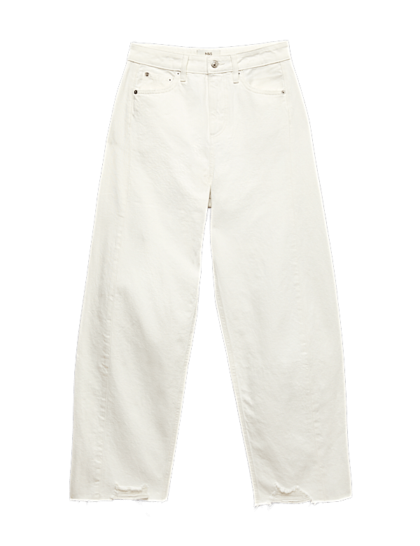 Mid Rise Barrel Jeans