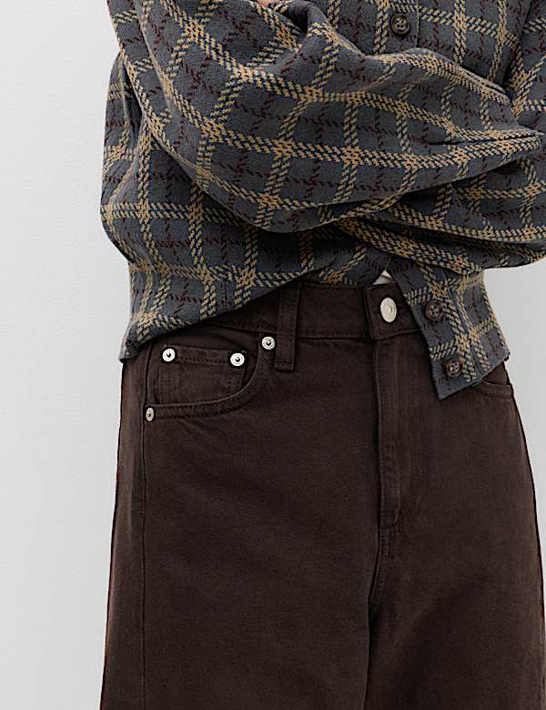 Mid Rise Barrel Jeans