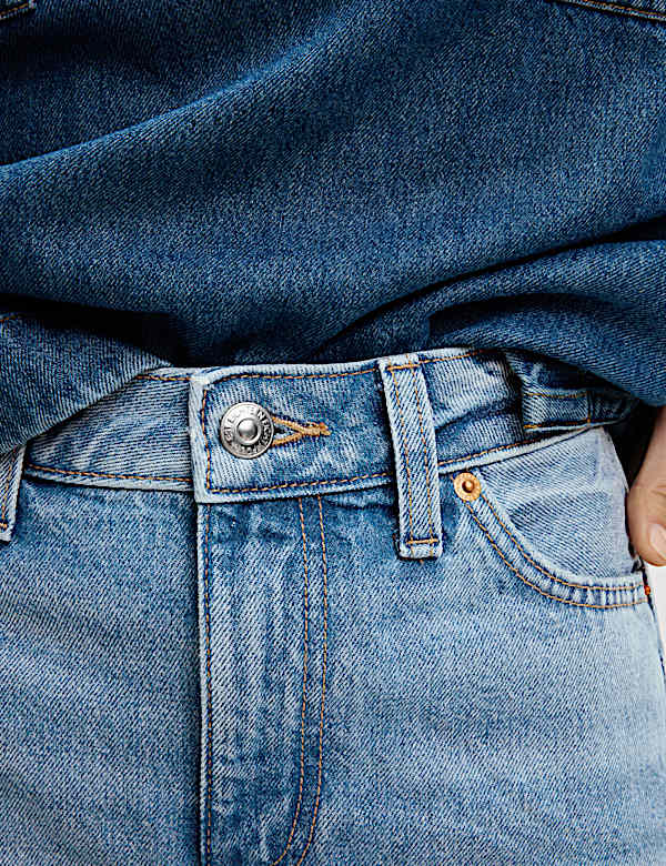 Mid Rise Barrel Jeans