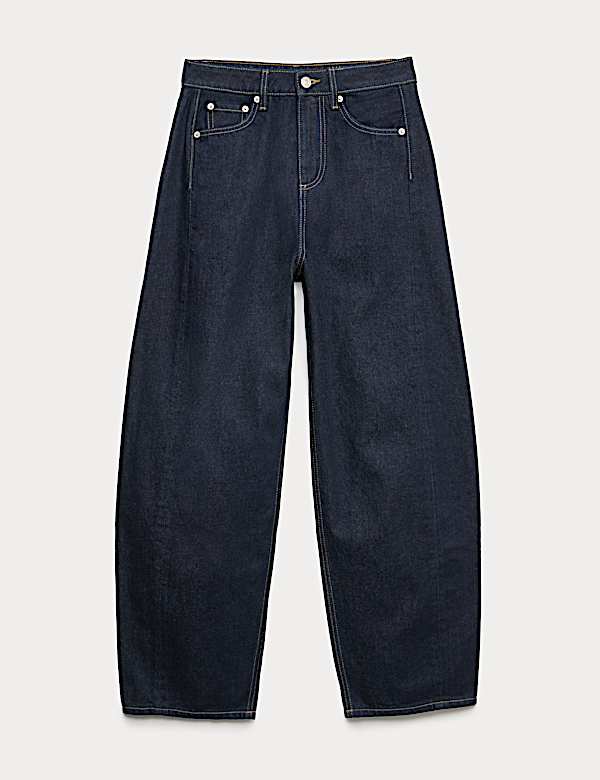Mid Rise Barrel Jeans - US