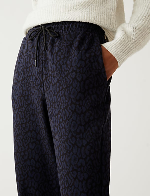 Jersey Animal Print Tapered Joggers