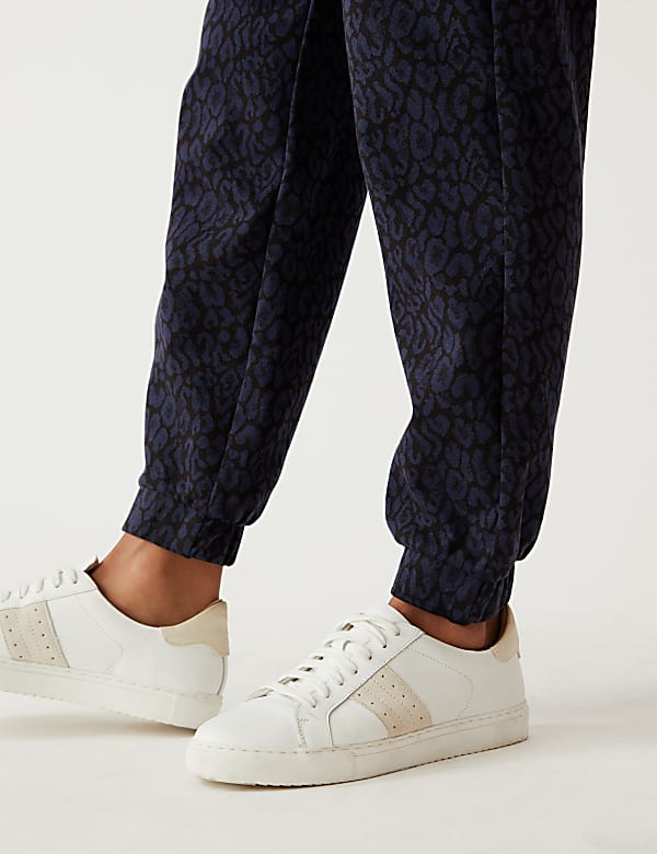 Jersey Animal Print Tapered Joggers