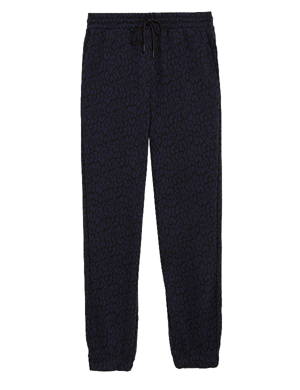 Jersey Animal Print Tapered Joggers