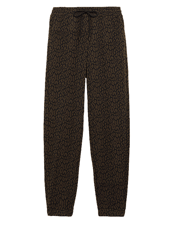 Jersey Animal Print Tapered Joggers