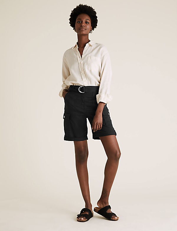 Cotton Tencel™ Cargo Utility Shorts