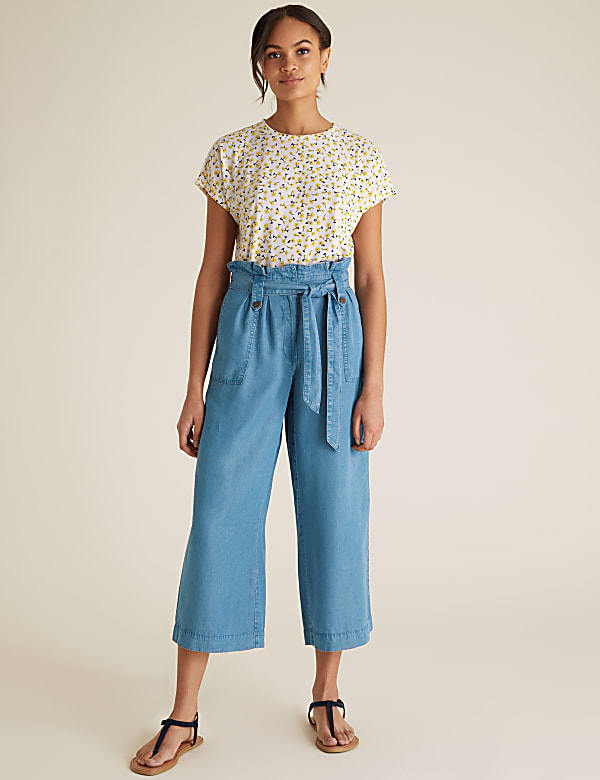 Pure Tencel™ Wide Leg Culottes
